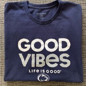 Life Is Good Navy Blue 'Good Vibes' Men’s Penn State Tee SzXXL